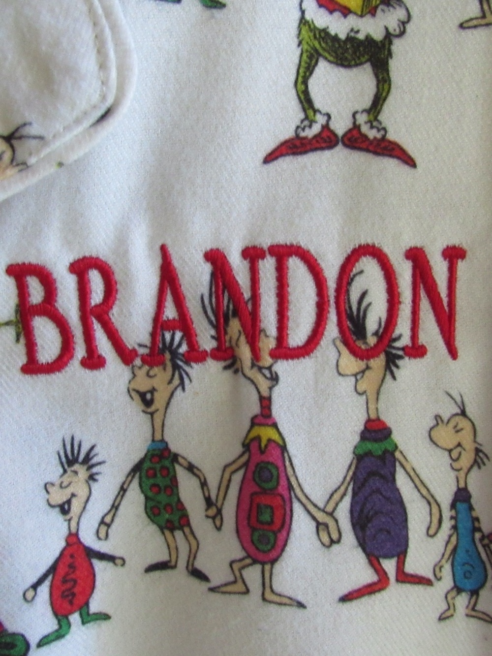 Pottery Barn Dr Seuss Grinch Whoville Christmas Flannel Pajama Set Adult Brandon